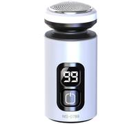 Rasoir électrique for hommes, Mini couteau à barbe Portable à tête unique, Super propre, Rechargeable, entièrement automatique(A)