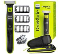 Rasoir Électrique Homme - Philips - Oneblade - Visage Et Corps - 3 Sabots - Étui Inclus