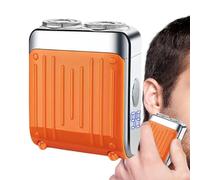 Rasoir Électrique Hommes - Tondeuse Visage Portable | Appareil Rasoir Portatif Avec Double Anneau Pour Voyage, Hommes Et Femmes, Rasage Quotidien