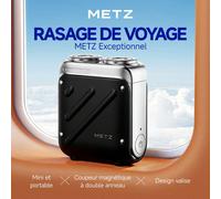 Rasoir électrique Metz Traveler pour homme, mini et portable, totalement étanche, cadeau parfait de la Qixi-Saint-Valentin pour petit ami, mari et père