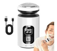 Rasoir électrique Mini Portable | Tondeuse à barbe avec écran LED étanche,Rasoir Rechargeable USB Humide/Sec Pour Barbe, Retrait Et Voyage