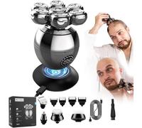 Rasoir électrique multi-tête, lame flottante indépendante pour homme avec station d'accueil rechargeable et écran LED