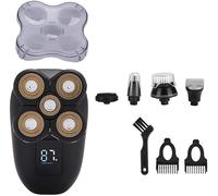 Rasoir électrique multifonction 5 en 1 for hommes, rasoir de sécurité humide et sec, tondeuse à cheveux et à barbe