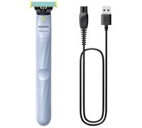 Rasoir électrique - PHILIPS - OneBlade 1st Shave - Étanche - Bleu ciel - Utilisation à sec
