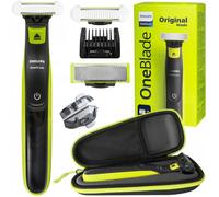 Rasoir electrique - Philips - OneBlade QP2721 20 - SkinProtect femme homme - Tondeuse barbe - Etui inclus