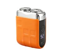 Rasoir électrique portable double lame imperméable sans fil avec écran LED pour barbe et menton, voyage, école, travail