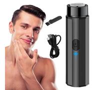Rasoir électrique portable - Mini rasoir rechargeable pour hommes, outil de toilettage à lame rotative en acier inoxydable | Tondeuse à barbe compacte à chargement USB pour le visage, le corps, les vo
