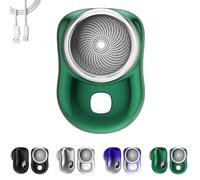 Rasoir Électrique Portable Mini Shave, Mini Rasoir Électrique Pour Homme, Rasoir Portatif Puissant Et Étanche, Rasoir Puissant Et Étanche, Avec Affichage Numérique, Humide Et Sec (Vert)