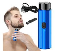 Rasoir électrique portable - Shaver rechargeable USB, compact voyage Croomer | Appareil de rasage de taille de poche lavable, un bouton fonctionnement sec humide pour le soin des cheveux du visage