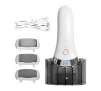 Rasoir Électrique pour Cors et Callosités - Kit de Pédicure avec 3 Têtes,Ponceuse Électrique Pour Pieds Avec Râpe De Pédicure | Soin des Talons Fendillés et Peau Sèche pour Hommes et Femmes - Usage