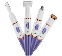 Rasoir électrique pour femme 4 en 1, tondeuse à poils pubiens pour femme, tondeuse de bikini rechargeable, rasoir électrique pour poils pubiens, corps, jambes, aisselles, utilisation humide et sèche