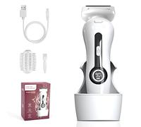 Rasoir électrique pour femme, avec lumière LED, rasoir électrique sans fil humide et sec pour aisselles, jambes et maillot, rechargeable