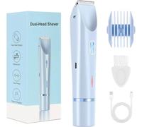 Rasoir électrique pour femme - Rasoir double tête rechargeable, épilateur étanche IPX7 humide et sec, outil d'épilation complète du corps pour les jambes, les aisselles et le bikini