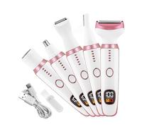 Rasoir électrique pour femme, rasoir électrique pour femme | Rasoir pour jambes 5 en 1 avec affichage numérique | Rasoir rechargeable portable, tondeuse personnelle pour humide et sec