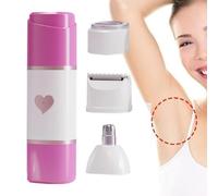Rasoir Électrique Pour Femmes - Tondeuses Personnelles Portables avec 3 Têtes de Fixation - Épilateur Bikini Pour Femmes - Pour Peau Du Visage Jambes Cheveux Corps Dames Beauté Voyage Filles