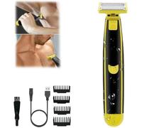 Rasoir électrique pour homme avec 4 Têtes Interchangeables, Tondeuse Barbe Hybride 360° , double rasage humide et sec
