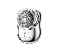 Rasoir électrique pour Homme, Mini Rasoir électrique Portable, Rasoir électrique de Voyage, Rasoir Rechargeable USB, Rasoir à un Bouton pour Cadeau de Voyage en Voiture à la Maison(Argent)