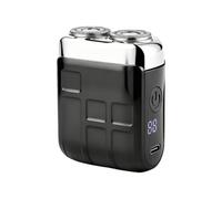 Rasoir électrique pour homme - Portable et résistant à l'eau sans fil double lame rechargeable, rasoir pour visage masculin, pour aisselles, barillet, voyage, maison, salle de sport, école, travail ou
