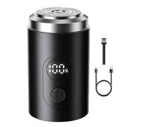 Rasoir électrique pour homme - Rasoir en aluminium pour homme | Portable et rechargeable | Sec humide avec batterie longue durée et tondeuse de précision pour ou à la maison