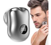 Rasoir Électrique Pour Hommes - Rasoir Portable Rechargeable Par USB Sans Fil Avec Affichage Numérique, Pour Un Rasage De Près,pour Entretien de la Barbe Voyage Noël Anniversaire École Bureau Ma
