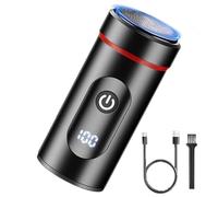 Rasoir électrique pour hommes, rasoir pour le visage pour hommes - Petit rasoir - Rasoir sans fil rechargeable USB, kit de toilettage pour hommes humides et secs pour un usage quotidien