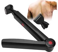 Rasoir Électrique pour le Dos Hommes, USB Épilation du Dos de Corps Indolore Pliable avec 2 Têtes de Rasage et Poignée Antidérapante Convient Pour Homme Corps ni Impasses L'épilation