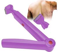 Rasoir Électrique pour le Dos Hommes, USB Épilation du Dos de Corps Indolore Pliable avec 2 Têtes de Rasage et Poignée Antidérapante Convient Pour Homme Corps ni Impasses L'épilation