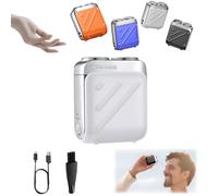 Rasoir électrique R-12 pour bagages, mini rasoir à barbe portable et design de valise, mini rasoir électrique portable, rechargeable par USB, un seul bouton, longue durée pour la maison et les voyages