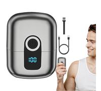 Rasoir Électrique - Rasoir de Voyage Électrique pour Hommes - Kit de Toilette Rechargeable Sans Fil Imperméable pour Peau Sensible, Taille-Barbe Portable