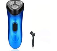 rasoir électrique, Rasoir électrique for hommes, tondeuse à barbe, double usage, étanche et lavable, rotatif(Blue)