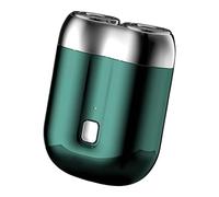 Rasoir électrique | Rasoir rotatif à double tête avec moteur puissant | Rasoir visage étanche et rechargeable pour utilisation humide et sèche | Rasoir tempête pour le visage au format de poche |