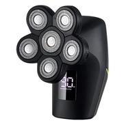 Rasoir électrique rechargeable à six têtes flottantes, kit de toilettage for tête chauve