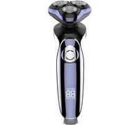 Rasoir Électrique Rechargeable avec Double Anneau Rotatif Usage à Sec ou Humide Avizar Noir / Bleu Noir / Bleu