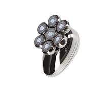 Rasoir Electrique Rechargeable avec Lames Rotatives pour la Barbe / Crâne Argent Argent