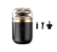 Rasoir électrique rotatif 2 en 1 avec brosse de nettoyage pour homme sans fil pour barbe, nez, poils secs et humides