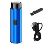 Rasoir électrique rotatif - Tondeuse à barbe portable de 12,7 cm avec feuille d'acier inoxydable, grille 3D flottante pour un rasage de près, kit de toilettage rechargeable par USB | Épilateur de