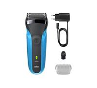 Rasoir électrique BRAUN Series 3 - Bleu et noir - Autonomie 30 minutes - Charge rapide 5 minutes