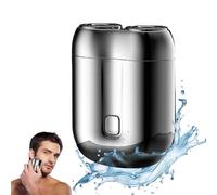Rasoir Electriques Hommes, 2025 New Capsule Razor, Rasoir Électrique Automatique Lavable pour Homme, Mini Rasage Électrique Portable, Rechargeable Par USB (Argent)