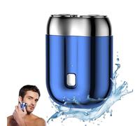 Rasoir Electriques Hommes, 2025 New Capsule Razor, Rasoir Électrique Automatique Lavable pour Homme, Mini Rasage Électrique Portable, Rechargeable Par USB (Bleu)