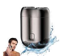 Rasoir Electriques Hommes, 2025 New Capsule Razor, Rasoir Électrique Automatique Lavable pour Homme, Mini Rasage Électrique Portable, Rechargeable Par USB (Gris)