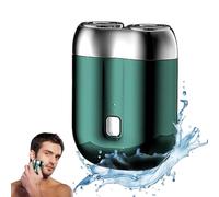 Rasoir Electriques Hommes, 2025 New Capsule Razor, Rasoir Électrique Automatique Lavable pour Homme, Mini Rasage Électrique Portable, Rechargeable Par USB (Vert)