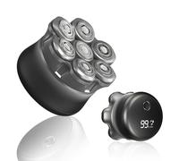 Rasoir Electriques Hommes, 7D Rasoir Tete Chauve Homme, Tête Magnétique Tondeuse Barbe Homme, Tondeuse à cheveux portable étanche sèche/humide, avec écran LED