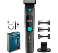 Rasoir facial de précision Cecotec PrecisionCare OneShave Screen. Lames en acier inoxydable, 3 embouts (1/3/5 mm), station de rangement, 1,5 heures d'autonomie, résistance à l'eau IPX7, écran