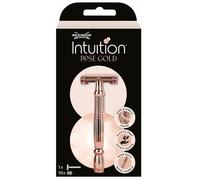 Rasoir féminin en métal Intuition Double Edge Rose Gold (rasoir) + 10 rasoirs