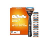 Rasoir - GILLETTE - Fusion5 Power - Manche réutilisable - 12 recharges - Têtes 5 lames