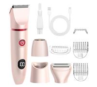 Rasoir intime 3 en 1 pour femme, tondeuse pour la peau du bikini, rasoir électrique pour femme, double tête pour le visage, la zone du maillot, les jambes et le corps, étanche avec écran LCD
