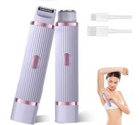 Rasoir intime électrique pour femme, 2 en 1 humide/sec, étanche, tondeuse bikini pour femme, épilateur facial, rasoir pour femme pour le visage pubien, aisselles, jambes