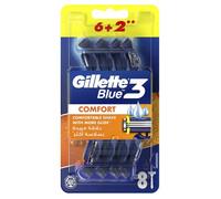 Rasoir Jetable - Gillette - Blue3 - 6 Unités + 2 Gratuits - 3 Lames - Manche Antidérapant