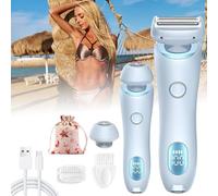 Rasoir Klyne Femme, Klyne Tondeuse Rasoir 2.0, éPilateur éLectrique Rasoir Maillot Femme Multifonctionnel, Convient Pour L'éPilation ComplèTe Du Corps (Bleu)