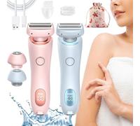 Rasoir Klyne Femme, Klyne Tondeuse Rasoir 2.0, éPilateur éLectrique Rasoir Maillot Femme Multifonctionnel, Convient Pour L'éPilation ComplèTe Du Corps (2pcs)